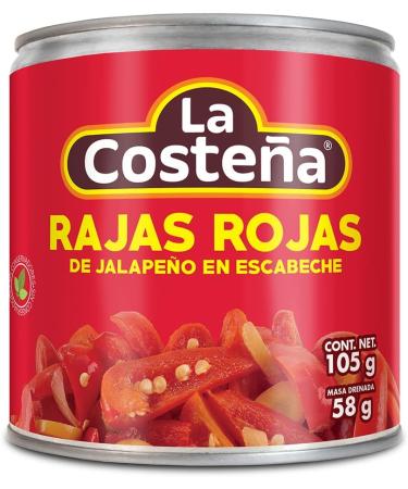 La Costena Jalapeno Red Slices 24 x 199g Mexican Red Jalapeno Peppers Canned Pickled Jalapeno Sliced Jalapeno Peppers (Pack 24) - Buy Online on GoSupps.com