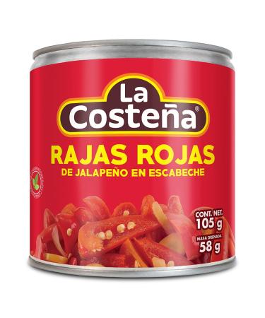 La Costena Jalapeno Red Slices 199g / Mexican Canned Red Jalapeno Peppers Hot Pickled Jalapeno Slices
