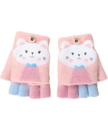 Toddler Kids Puppy Flip Top Gloves - 3-8 Yrs - Cat/Pink - Buy Online on GoSupps.com
