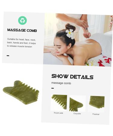 Collbath Xiuyan Jade Gua Sha Facial Tool & Head Massager - Premium Jade Skin Care & Comb for Relaxation - Buy Online on GoSupps.com