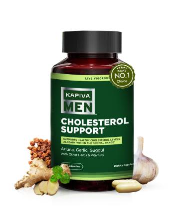Kapiva Cholesterol Lowering & Heart Health Supplement | Plant Sterols, Niacin, Arjuna, Garlic & Guggul | Natural Herbal Vitamins for Healthy Cholesterol Support | 60 Capsules 60 Count (Pack of 1)