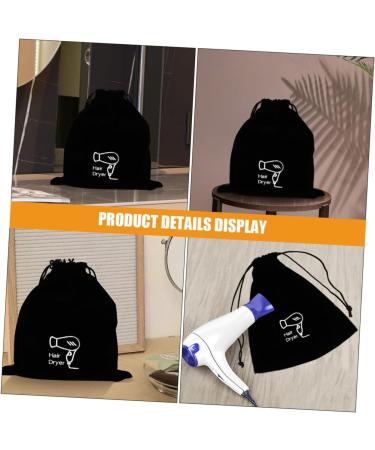 SKISUNO 4pcs Flannel Hair Dryer Bag Velour Portable Blow Dryer Bag Travel Bag for Blow Dryer and Hair Tool - Buy Online on GoSupps.com