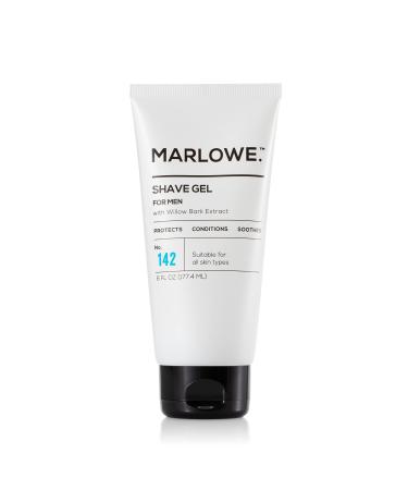 MARLOWE. No. 142 Men's Shave Gel 6 Oz | Protects Skin from Irritation & Razor Burn | Hydrates & Lubricates Skin Better than Foam | Sensitive Skin Approved