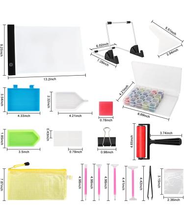 (159PCS) Diamond Painting A4 LED Light Pad Kit DIY Dimmable Light Brightness Board LED Artcraft Tracing Light Table Reusable A4 Painting Pads Great for Full Drill & Partial Drill 5D Diamond Painting. A4 Led pad - Buy Online on GoSupps.com