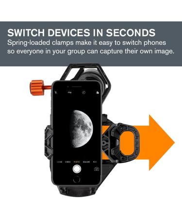 Celestron NexGO 2-Axis Universal Smartphone Adapter for Digiscoping - Capture Images and Videos with Your Telescope or Spotting Scope - Buy Online on GoSupps.com