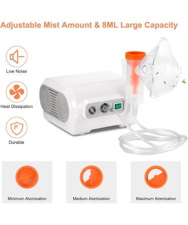 Portable Compressor Nebulizer for Adults & Kids - Personal Steam Inhaler for Breathing Problems - Buy Online on GoSupps.com