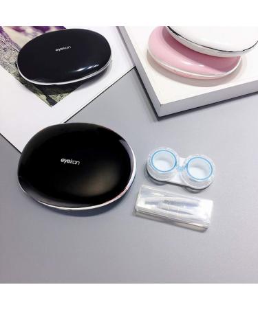 Healifty Contact Lens Case with Mirror - Portable & Stylish Black Contact Lens Travel Holder for Daily Use - Buy Online on GoSupps.com