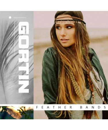 GORTIN Boho Feather Headband - Black Indian Festival Party Headwear for Women and Girls - Buy Online on GoSupps.com