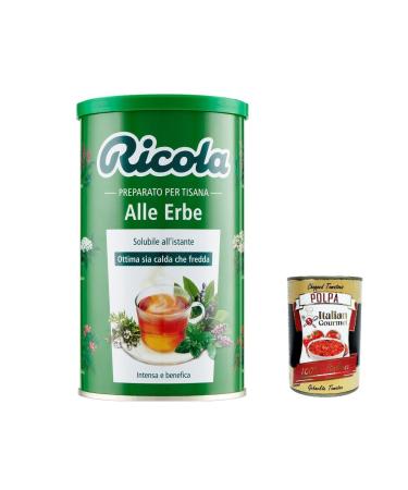Italian Gourmet E.R. Ricola Instant Herbal Tea Set of 3 Instant Heritage Herbal Teas 200g + Italian Gourmet Pulpa 400g
