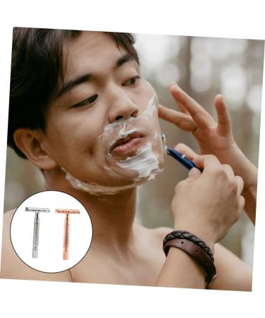 Frcolor Portable Metal Beard Razor - Classic Vintage Style Double Edge Razor for Men - Zinc Alloy - Ideal for Barbers and Grooming - Buy Online on GoSupps.com