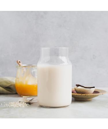 100% Organic Almond Milk Base 200g - Cold-pressed from Small-batch Fresh Almonds - Straight from Farm in Italy - Non-GMO - Recyclable Glass Bottle - Buy Online on GoSupps.com