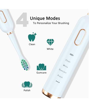 Hkrhsy Sonic Electric Toothbrush for Adults - 41000 VPM, 4 Modes, Automatic Cleaning & Air Drying, Portable Travel Case, 3 Replacement Heads, Smart Timer - 90 Days Use - Buy Online on GoSupps.com