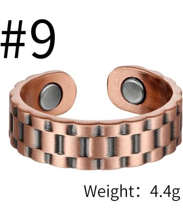 MagEnergy Magnetic Copper Rings for Men - 3500 Gauss Lymph Detox Jewelry Gift (2pcs) - Solid Pure Copper - Buy Online on GoSupps.com