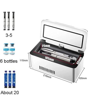 ALSUP Insulin Cool Box Mini Electric Cooler - Portable Fridge for Medicines - Car Travel and Home - 0-18 C Thermostat - Small and Convenient - Buy Online on GoSupps.com