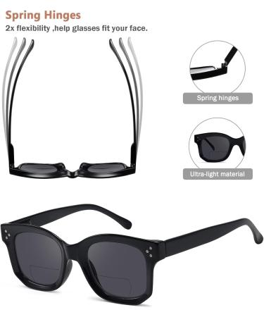 Eyekepper 4 Pack Bifocal Reading Glasses for Women - Small Size Gray Lens Mixed Colors 3.0x Magnification - Stylish & Functional International Shipping - Buy Online on GoSupps.com