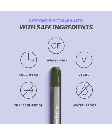 Wonderskin 1440 Longwear Green Eyeliner Pencil with Sharpener - Waterproof Sharpenable Eyeliner Pencil & Smudge Proof Green Eye Liner Pencils (Olive) Olive & Sharpener - Buy Online on GoSupps.com