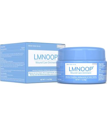 LMNOOP Wound Care Ointment Maximum Repair Open Wounds for All Ages Highly Effective on Ulcers Bedsores Deep Wounds Rapid Healing Chronic Wounds Surgical Wounds Skin Sores Burns Cuts Venous Ulcers 1.1 Ounce(30g)