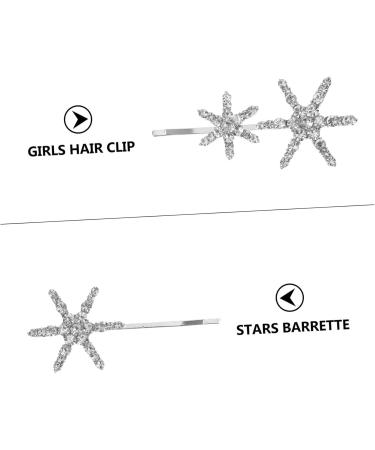 MAGICLULU 3 Sets Star Hairpin Rhinestone Barrettes for Women Hair Clip for Wedding Pearl Hair Accessories Pearl Clips for Hair Bobby Clips Bride Korean Rhinestones Female Star - Buy Online on GoSupps.com