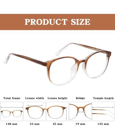 YUKANG Blue Light Filter Glasses for Women - TR90 Non-Prescription Computer & Gaming Glasses - Super Light & Stylish Coffee Frame - Buy Online on GoSupps.com