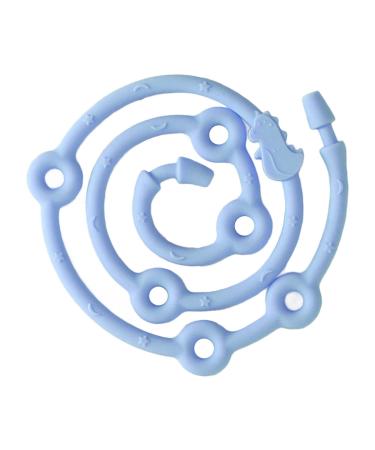 Buy Baby Pacifier with Food Grade Silicone | Anti-Lost Chain Teether - Light Blue - Buy Online on GoSupps.com