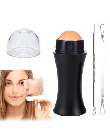 1 pieces of oil-absorbing scooters reusable oil absorbing face roller facial cleaning for greasy and oily skin oil-absorbing volcanic stone facial scooter