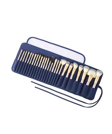 Makeup Brush Holder Makeup Brush Organizer Travel Makeup Brushes Bag Cosmetic Bags Pouch for Women (Black) Blue