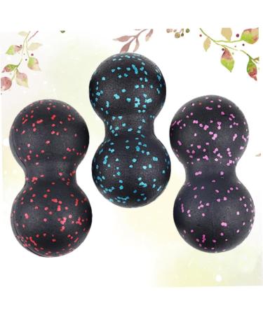 Besportble 3-St Rolling Peanut Massage Balls - Spiky Yoga Rollers for Foot & Neck Physiotherapy | International Shipping - Buy Online on GoSupps.com
