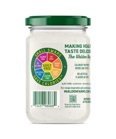 Walden Farms Light Alfredo Sauce 12 oz - Vegan & Keto Friendly, Non-Dairy Milk Substitute, 0g Net Carbs - Perfect for Chicken, Fish, Scampi & More - Buy Online on GoSupps.com