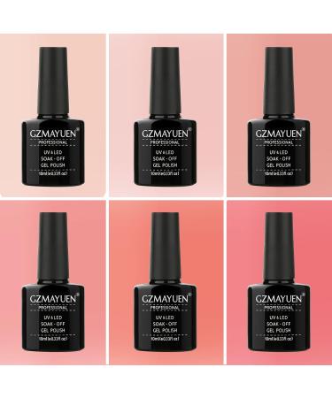 GZSYY UV Nail Polish Shellac Nail Polish 10 ml Shellac Nail Set 6 Colours UV Gel Nail Gel Colours Colour Gel for Gel Nails Nail Design - Buy Online on GoSupps.com
