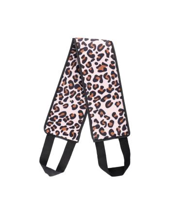 Hemoton Leopard Pull Back Self Tanner Back Applicator Back Applicator Band Self Tanning Back Applicator Exfoliating Bath Rubbing Towel Self Tanner Strip for Body Fritters Lotion Fiber