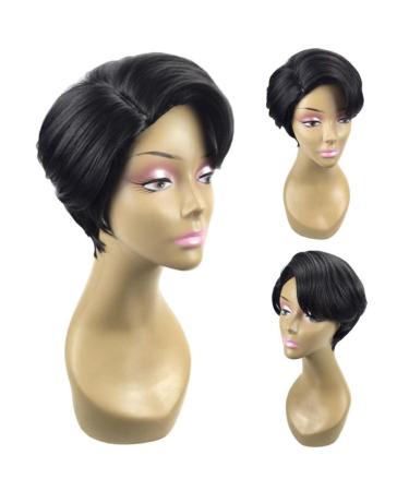 Buy Rosennie Natural Straight Short Hair Fluffy Wig | Stylish Women's Bob Wig | Real Human Hair Fashion Wig - International Shipping Available - Buy Online on GoSupps.com