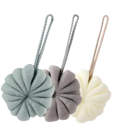 Beaupretty 3pcs Bath Ball Towel Shower Scrubber Men Bath Ball Bath Shower Loofah Ball Shower Ball Pouf Luffa Mens Travel Body Wash Bath Loofah Sponge Cleaning Supplies Miss Household or