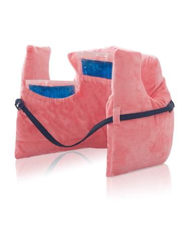 Post Mastectomy Pillow - Mastectomy Recovery Breast Reduction | Masectomy Pillow + Port Pillow + Heart Surgery Pillow | Ice-Pack Ready for Maximum Pain Relief | (Coral Peach, Small / Medium) Small / Medium Coral Peach