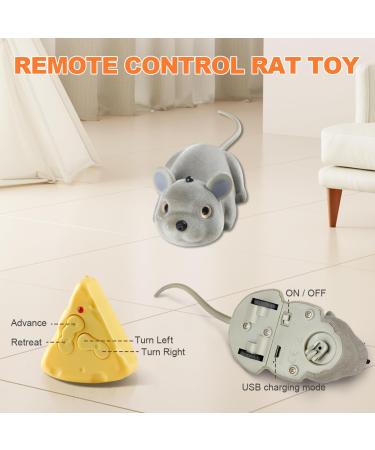SCOOLR Remote Control Rat Toys Wireless Infrared RC Control Realistic Mouse Toy For Cat Kitten Dog Pet Novelty Gift For Kids Children Halloween Christmas Party Birthday Gifts (Gray) - Buy Online on GoSupps.com