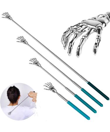 Shanfeilu Telescopic Back Scratcher & Hand Massager - 2-Piece Portable Metal Claw for Itching Relief | Ideal for Travel & Home Use - Buy Online on GoSupps.com