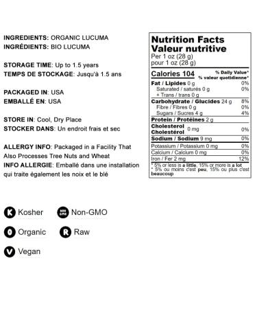 2lb Organic Lucuma Powder: Raw, Non-GMO, 100% Pure Superfood for Juice, Smoothies - Paleo, Keto, Vegan - Low Glycemic Index - Buy Online on GoSupps.com