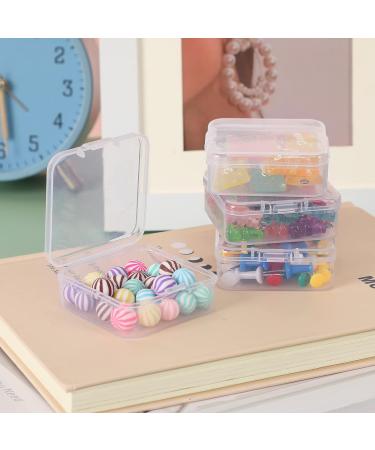 JANYUN 24pcs Transparent Plastic Storage with Lids Small Plastic Containers Plastic Rectangle Containers Box for Storage Beads Crafts Stamps Clay Jewelry Sewing Pins 2.16 2.16 0.78 Inches - Buy Online on GoSupps.com