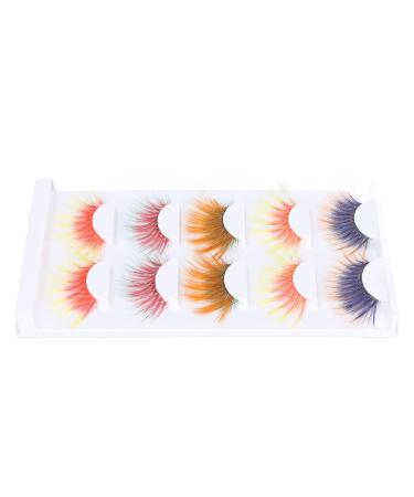 5 Pairs Colorful 6D Gradient Long Curl False Eyelashes - Soft Extensions for Halloween Christmas & Stage Shows - Buy Online on GoSupps.com