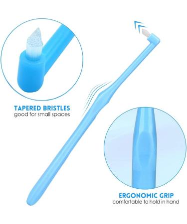 MAQ 12-Part Manual Interspace Toothbrush | Soft BPA-Free Dental Brushes for Orthodontic Bridges | Slim Design for Difficult Areas | Deep Green & White - Buy Online on GoSupps.com