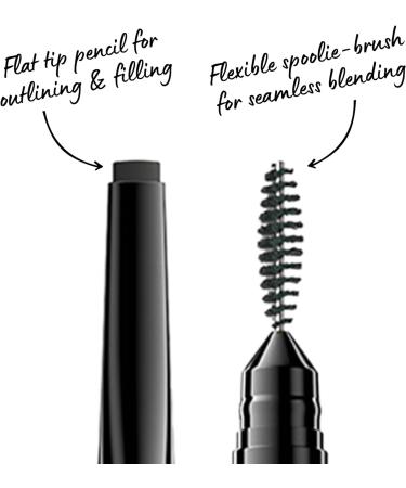 NYX Precision Brow Pencil Dual Ended Vegan Formula - Black 06 - Buy Online on GoSupps.com