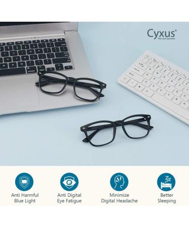 Cyxus Blue Light Filter Glasses | Anti-Blue Light Protection for Laptops Smartphones & Tablets - Stylish & Lightweight - Buy Online on GoSupps.com