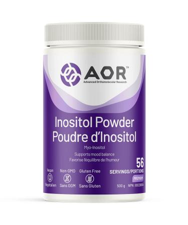 AOR Inositol Powder 500g Myo-Inositol Supplement Powder - Supports Cognitive Function Hormonal Balance & Cellular Health - Myo-Inositol for Women - Pure Inositol Supplement for Well-being & Vitality