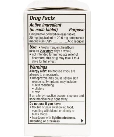 HealthA2Z Acid Reducer | Omeprazole 20mg | Delayed - Release Tablets | 24 Hours | Treats Frequent Heartburn | Occuring 2 or More Days A Week (42 Counts) - Buy Online on GoSupps.com