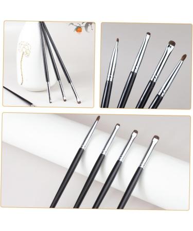 FOMIYES 4pcs Eyeliner Brush Kit Horse Hair Black Fine Precision Eyeliner Brush - Buy Online on GoSupps.com