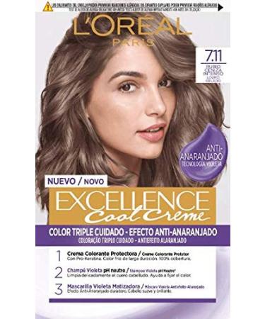 L Or al Paris Excellence Cool Permanent Tint Creme - Tono 7.11 Rubio Ceniza Intenso