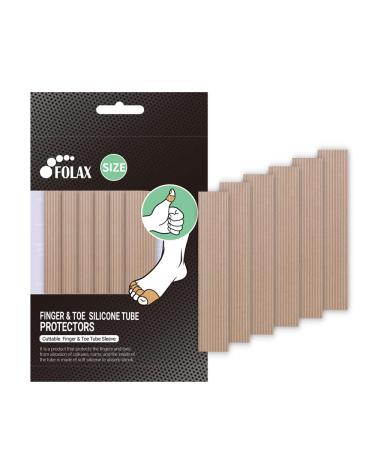 FOLAX FINGER&TOE SILICONE TUBE PROTECTORS-Cuttable Finger&Toe Tube Sleeves (M)