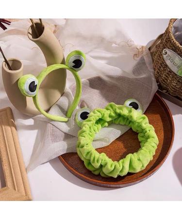 Ikasus Cute Frog Headband | Face Washing Hair Bands for Women | Sweet Elastic Wide-Brimmed Animal Hair Accessories - Buy Online on GoSupps.com
