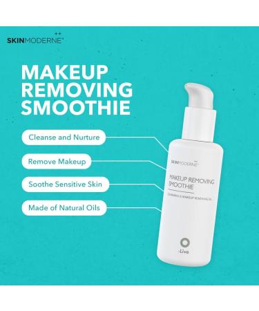 SKIN MODERNE++ Makeup Removing Smoothie - Gentle Vegan Cleansing Oil with Rosa Canina - 150ml | Plant-Based Skincare for All Skin Types - Buy Online on GoSupps.com