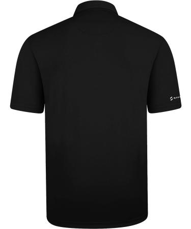 Savalino Men's Polo Shirt - Moisture Wicking & Quick Drying - Size S-5XL - Black - Buy Online on GoSupps.com