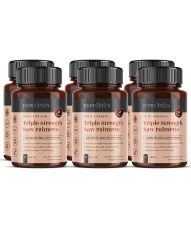 Triple Strength Saw Palmetto 3200 mg x 540 tablets (6 bottles of 90) 18 month supply 95% fatty acids up to 10x stronger